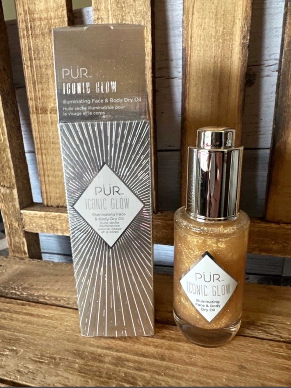 PUR Cosmetics Iconic Glow Illuminating Face & Body Dry Oil 1oz Antioxidant Rich